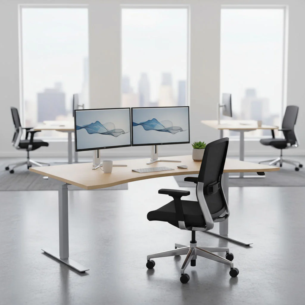 Höhenverstellbarer Schreibtisch Elektro Flex Ergoform für dynamisches und gesundes Arbeiten
