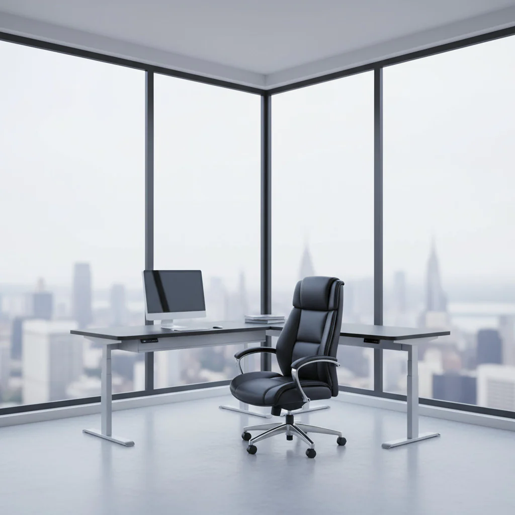 Eckschreibtisch Move 4 Premium in einem modernen Büro, höhenverstellbar