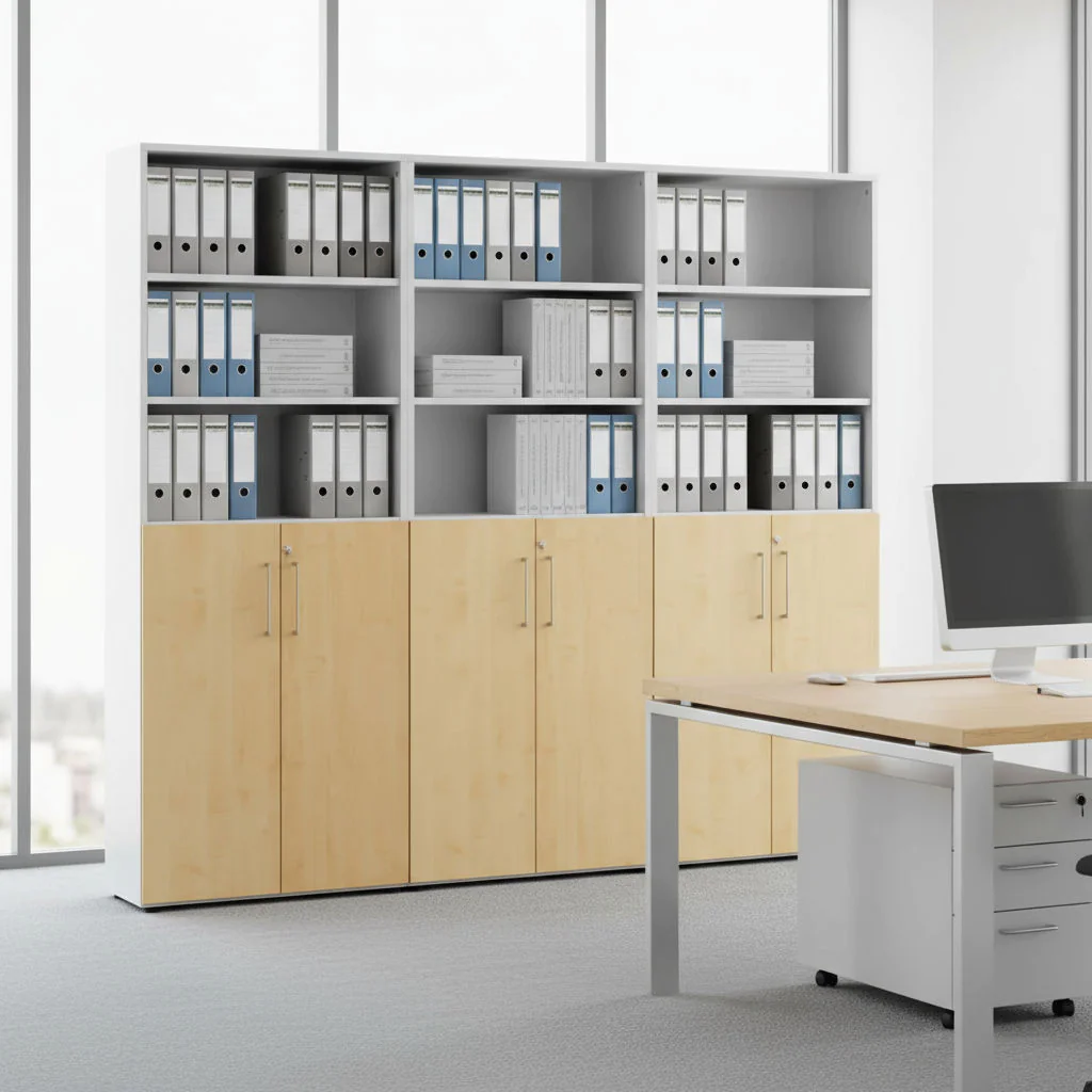 Kombischrank 6 OH als flexible und moderne Stauraumlösung im Büro