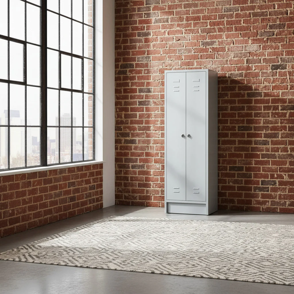 Robuster Garderobenspind mit 50 cm Breite für Umkleideräume und Werkstätten