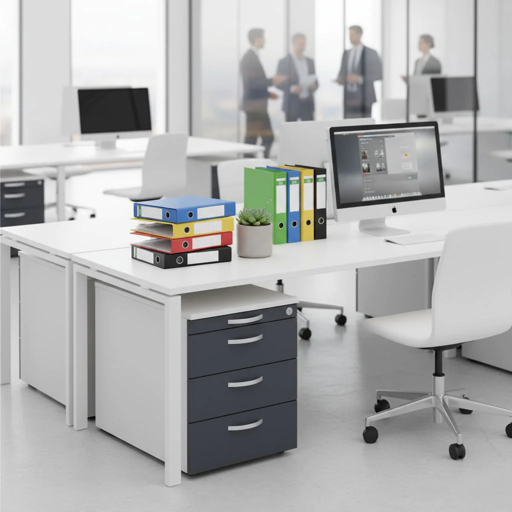 Rollcontainer 4S als mobile und sichere Organisation am Arbeitsplatz