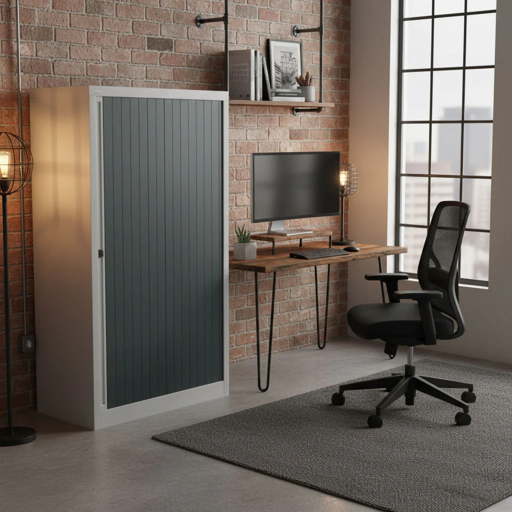 Bisley Rollladenschrank EuroTambour ET40813 aus Stahl mit Rollladentür
