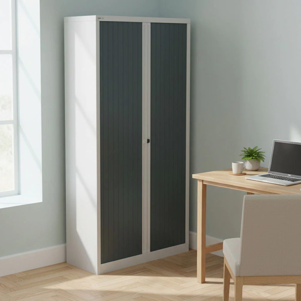 Bisley Rollladenschrank EuroTambour ET41019 aus Stahl mit Rollladentür