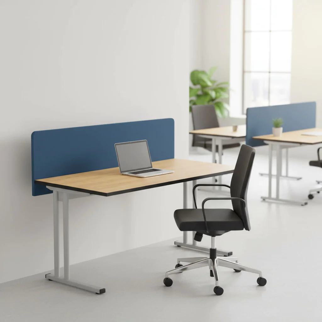 Eleganter Schreibtisch E10 C-Fuß mit maximaler Beinfreiheit im modernen Büro