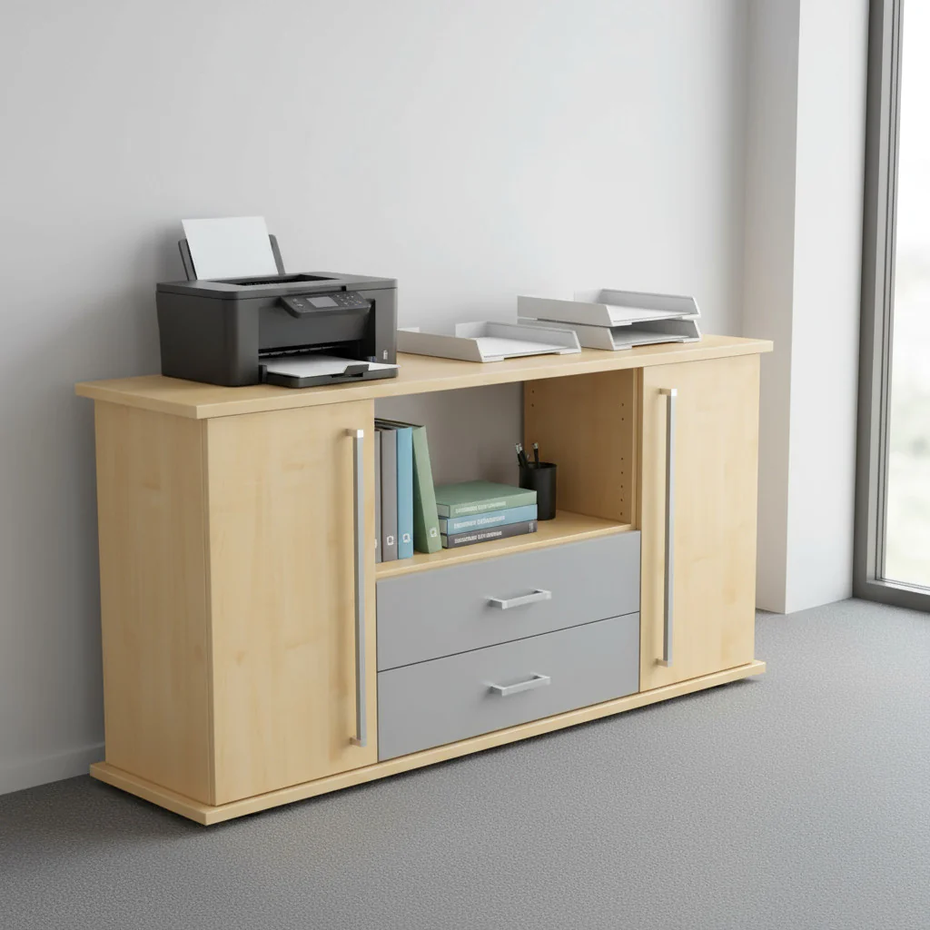 Detailansicht der hochwertigen Materialien und der robusten Konstruktion des Sideboards