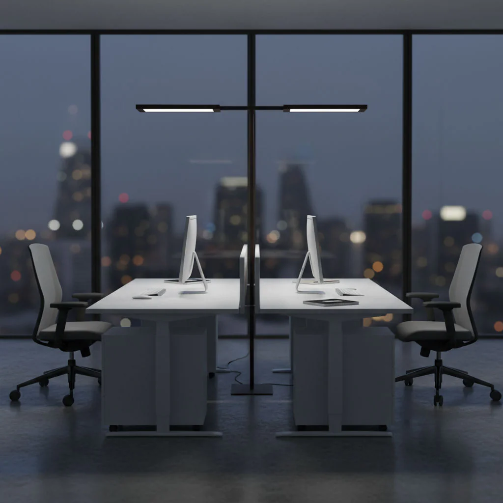Detailansicht der innovativen Edgelight- und Lightguide-Technologie im Leuchtenkopf