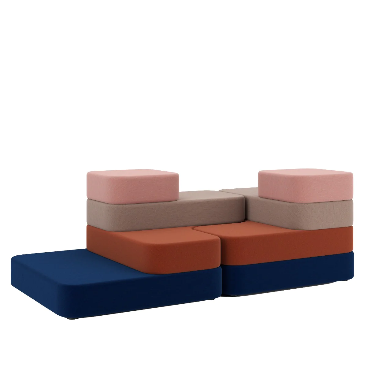 Die Tapa Hocker in verschiedenen Konfigurationen und Farbkombinationen