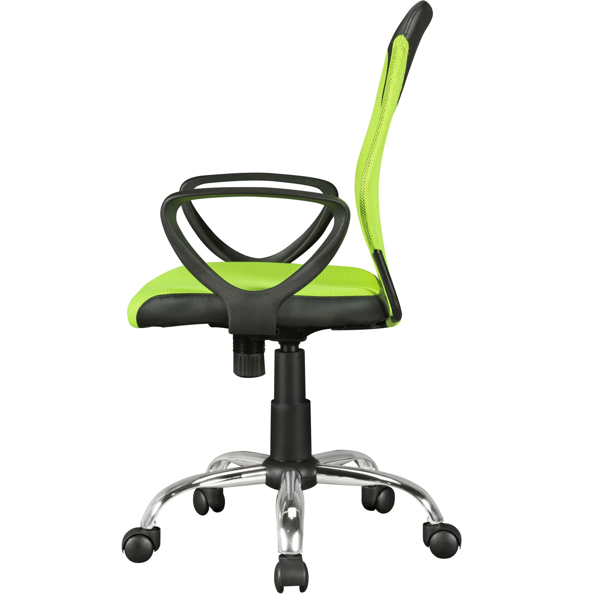 Der Kinder- und Jugenddrehstuhl TERNI in der Seitenansicht, die die ergonomische Form zeigt