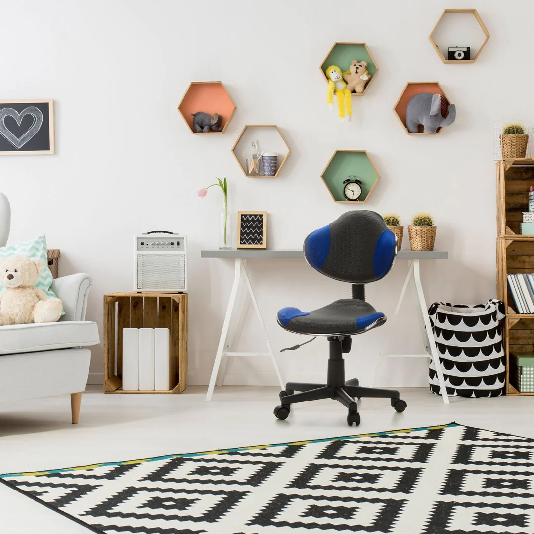 Ergonomischer Kinder-Bürostuhl KIDDY GTI-2 im modernen Schalensitz-Design