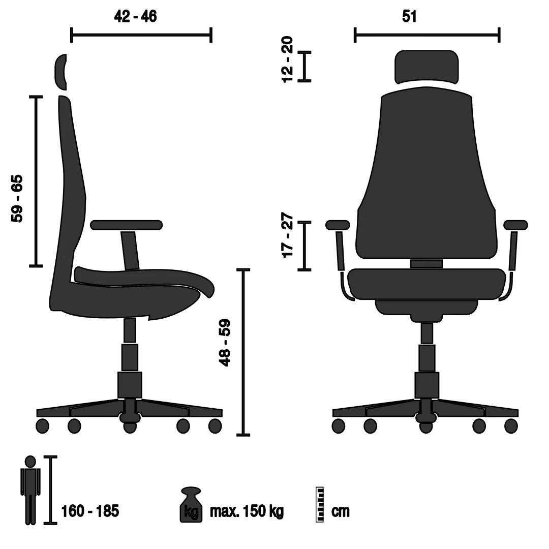 Der ERGOHUMAN PLUS LEGPRO GEN2 bietet maximalen Komfort, auch in Liegeposition