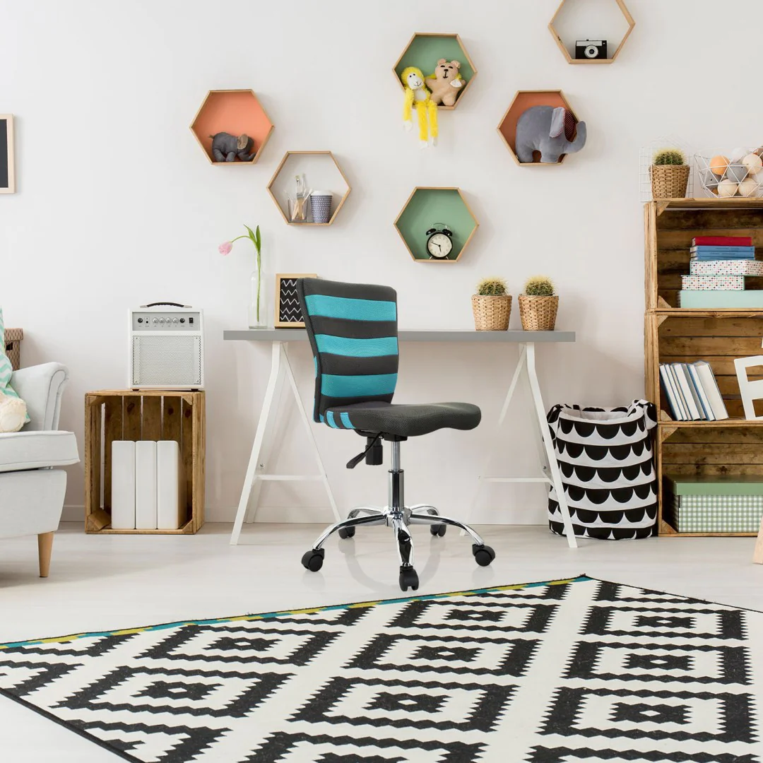 Trendiger Kinder-Drehstuhl KIDDY COMFORT I im modernen Streifen-Design