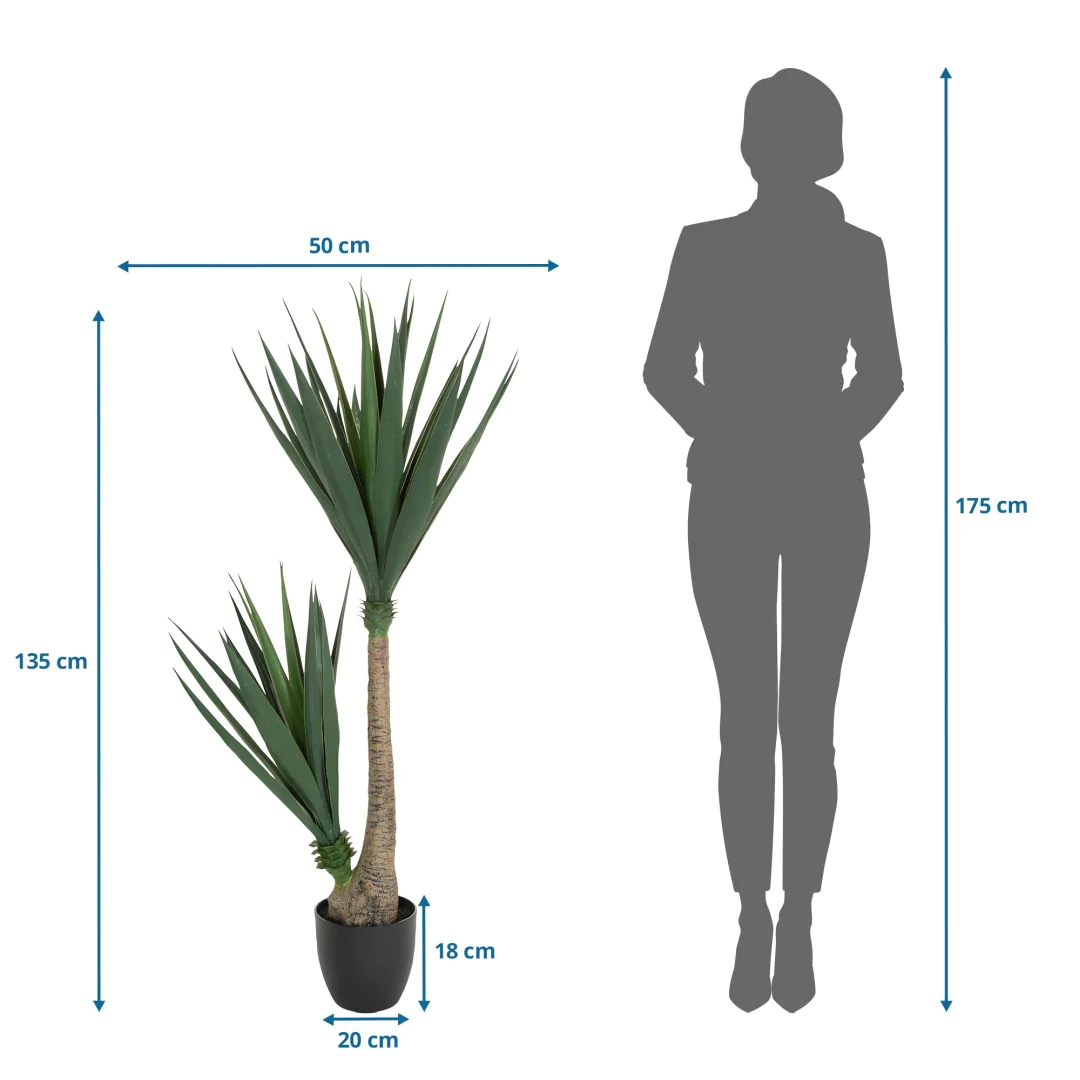 Die YUCCA Kunstpflanze als langlebige Dekoration für professionelle Räumlichkeiten