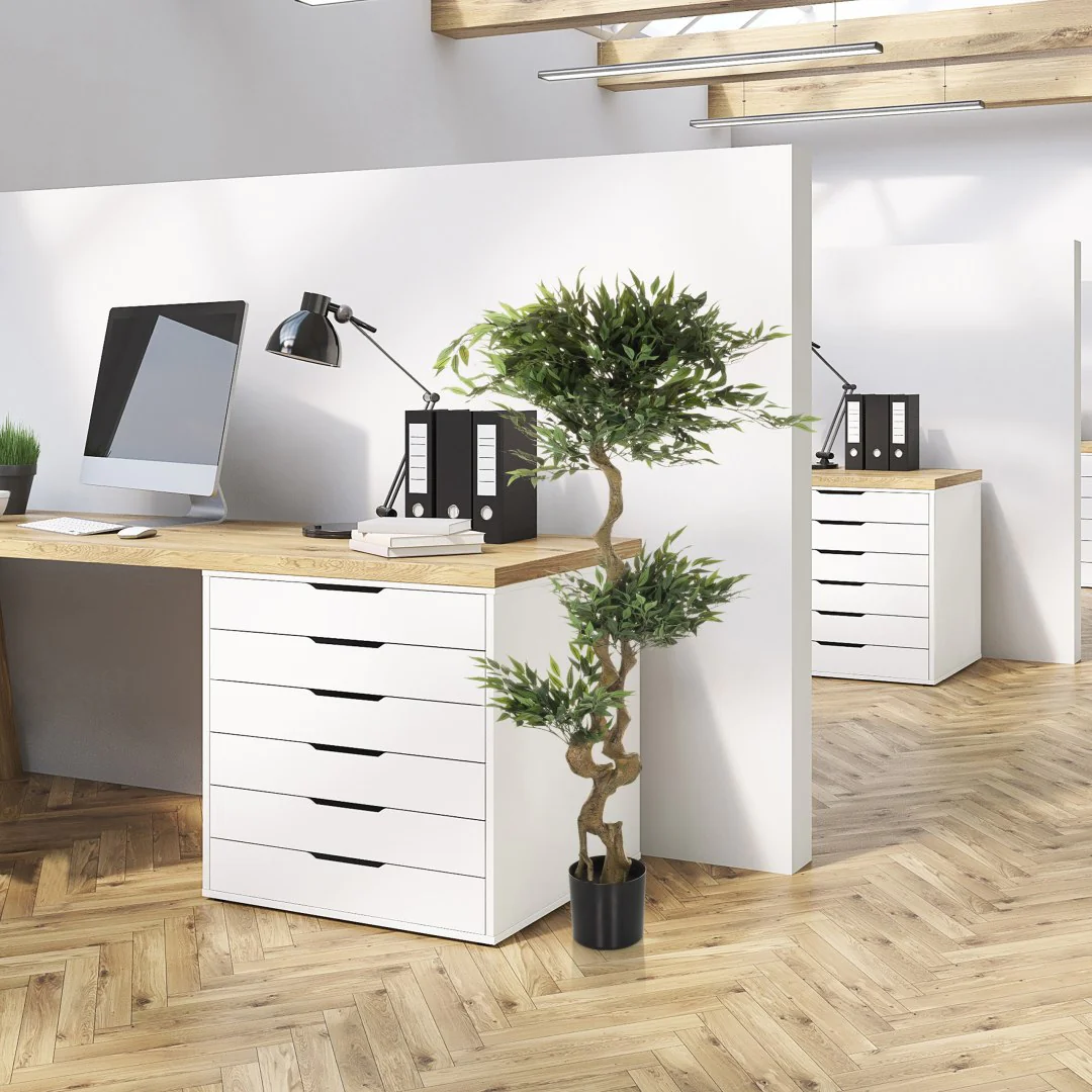 Kunstpflanze ACACIA als täuschend echte und pflegeleichte Dekoration im Büro
