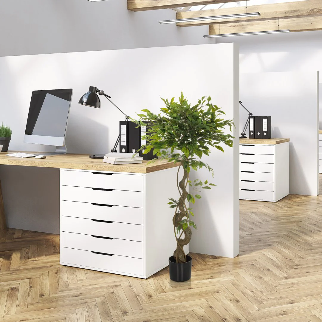 Kunstpflanze FICUS I als pflegeleichte und repräsentative Dekoration im Büro