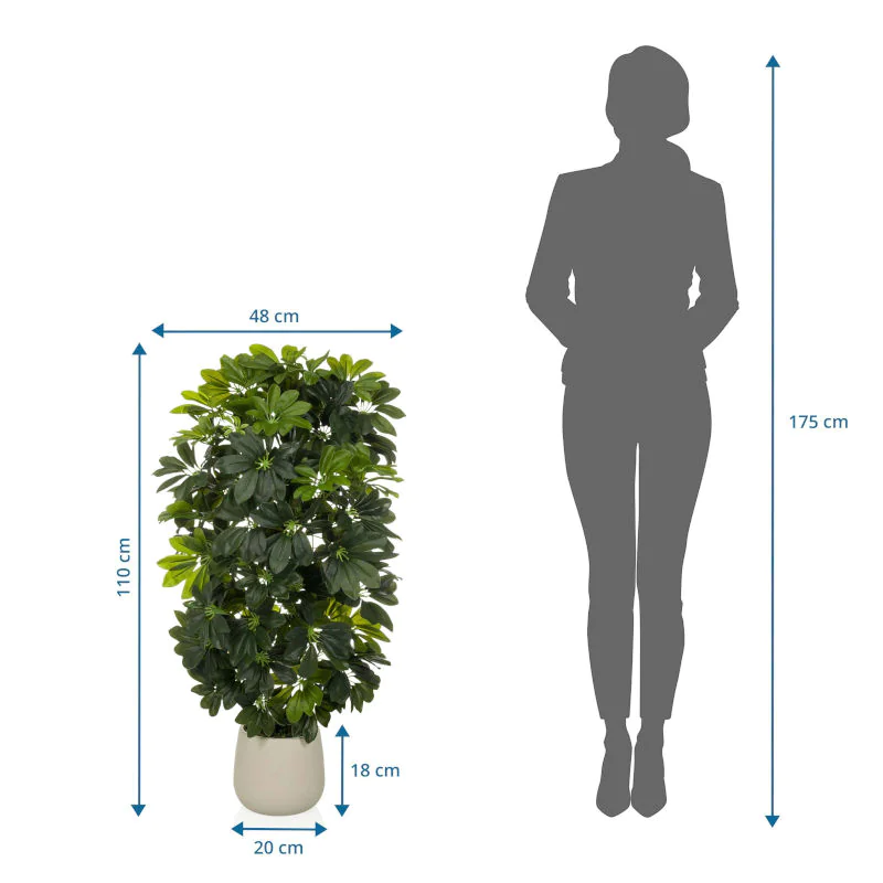 Die Schefflera 2 Kunstpflanze als langlebige Dekoration für professionelle Räumlichkeiten