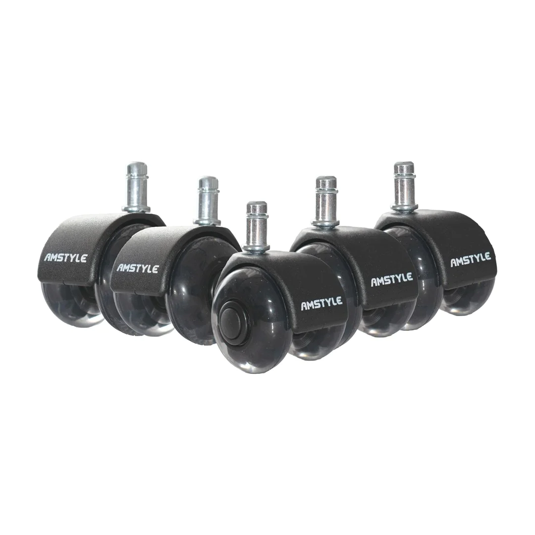 Hartbodenrollen 5er Set Ø 50 mm - Schwarz