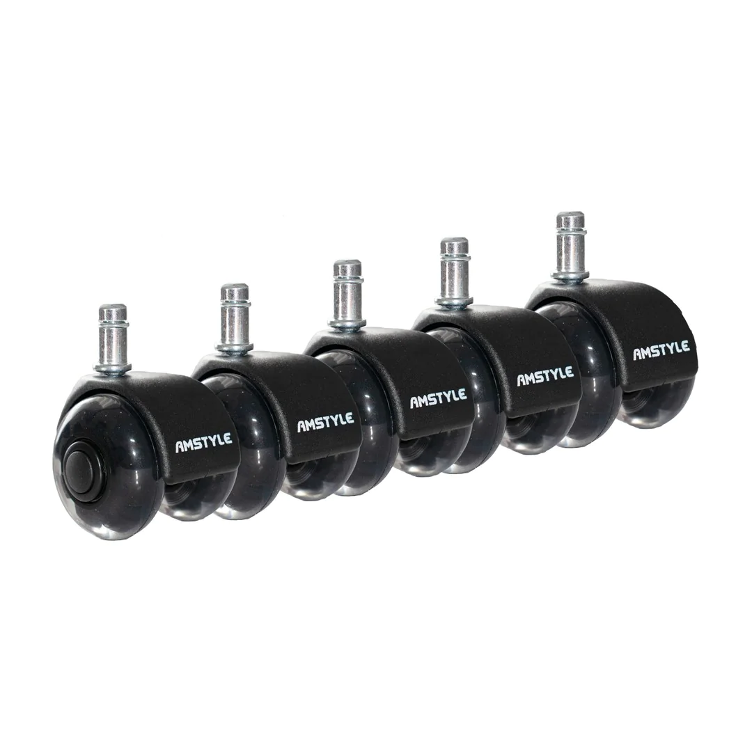Hartbodenrollen 5er Set Ø 50 mm - Schwarz