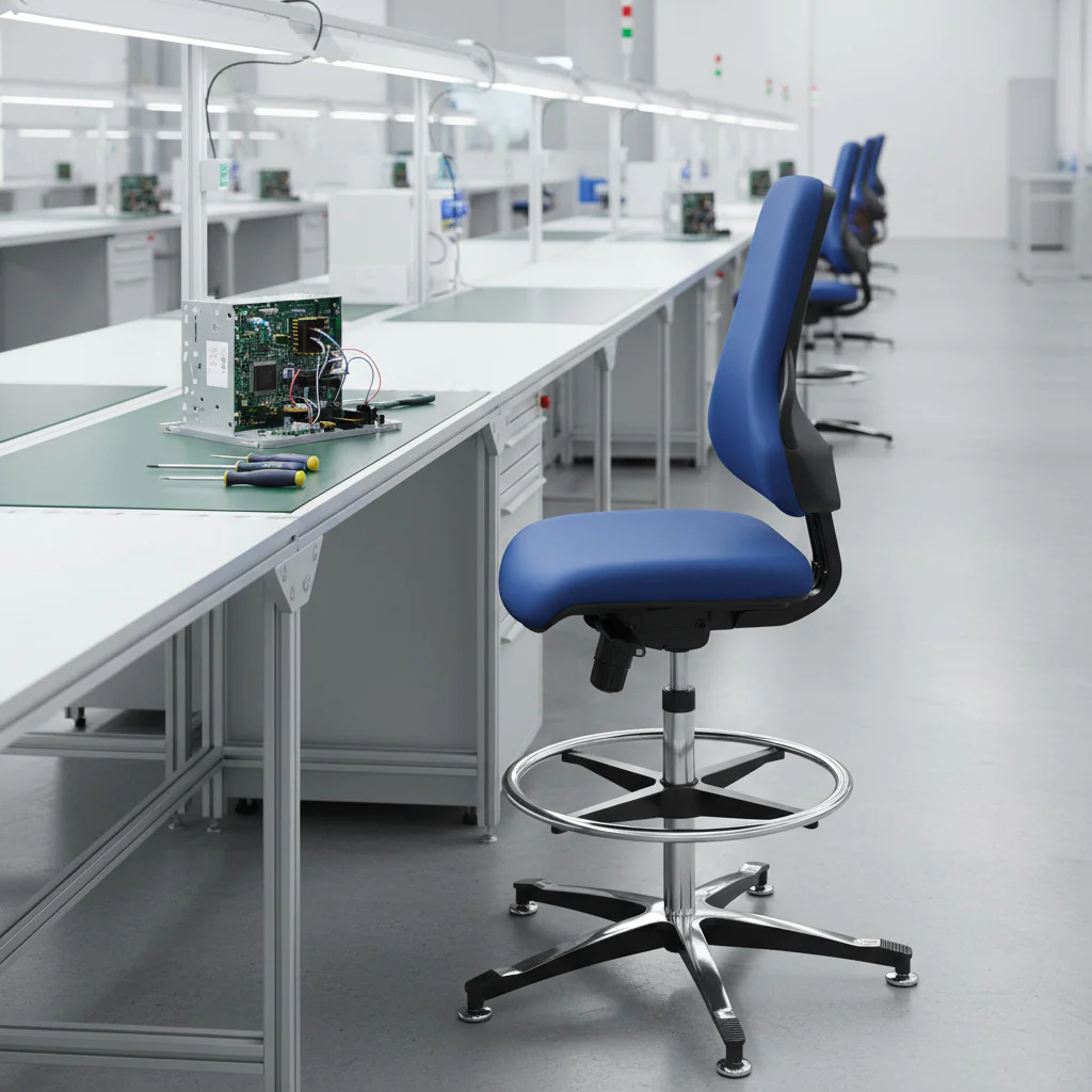 Ergonomischer Counterstuhl Dauphin Tec profile für den Einsatz in Labor und Produktion
