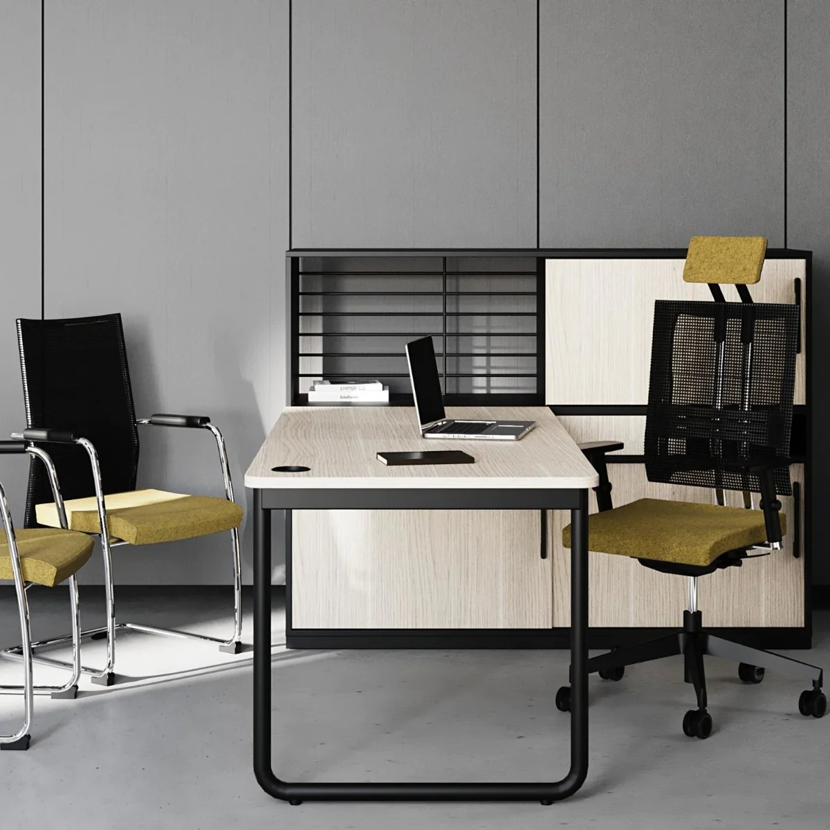 Net Motion Besucherstuhl mit modernem, luftigem Design für Empfangsbereiche