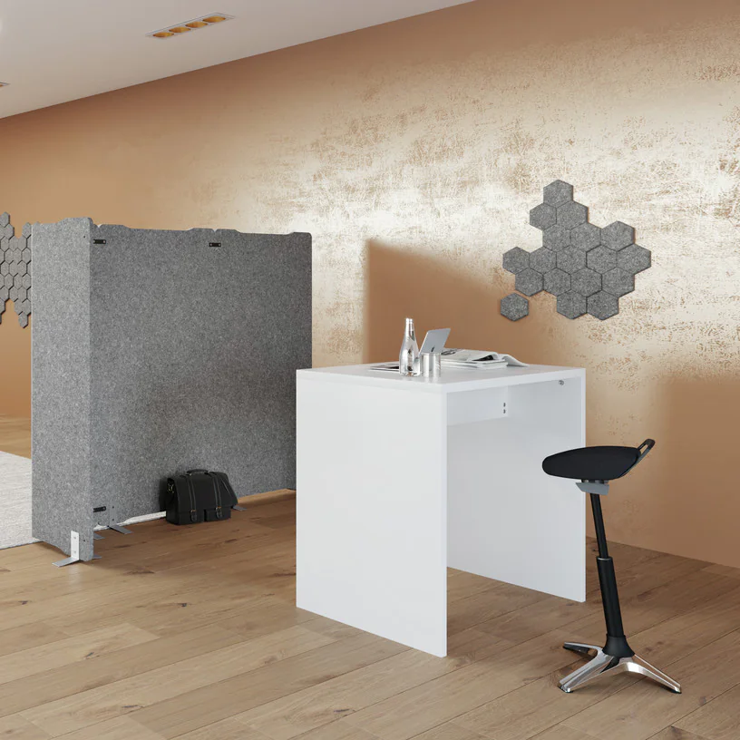 Detailansicht der hochwertigen Filzoptik und der unterschiedlichen Materialstärken