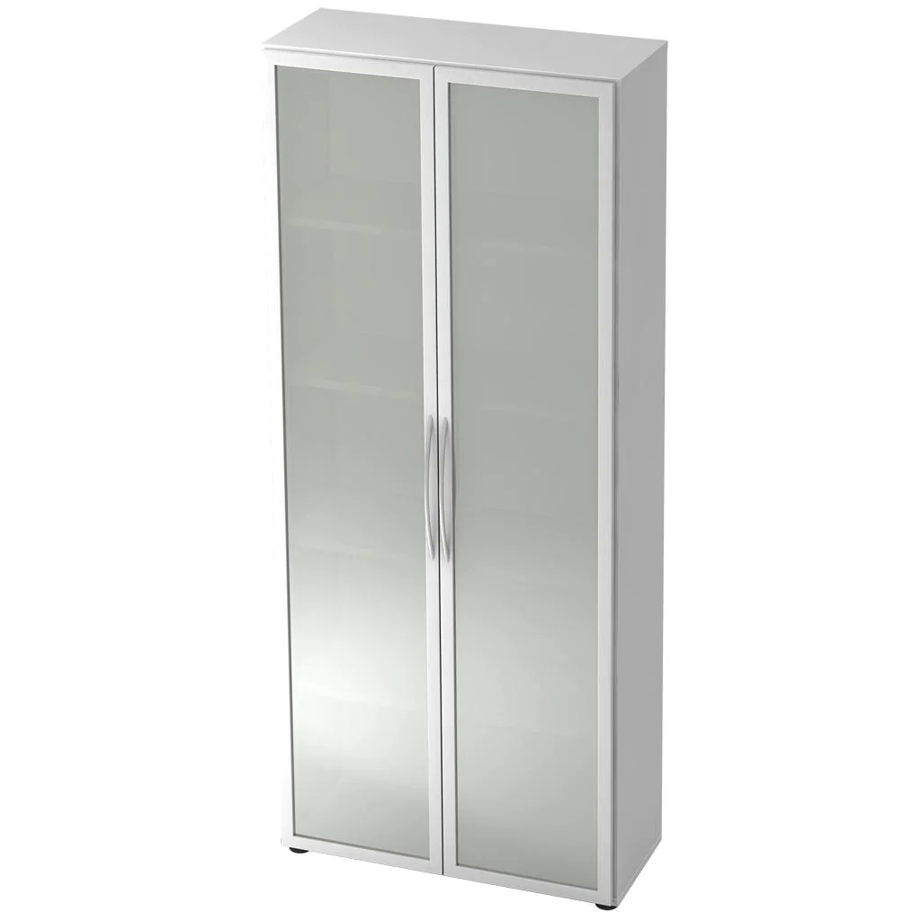 Der Büroschrank Glas 5 OH Basic als Teil einer erweiterbaren Büromöbel-Kombination