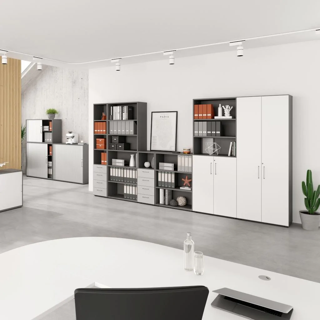 Detailansicht der flexiblen Fachbodengestaltung und des Threespine®-Klicksystems