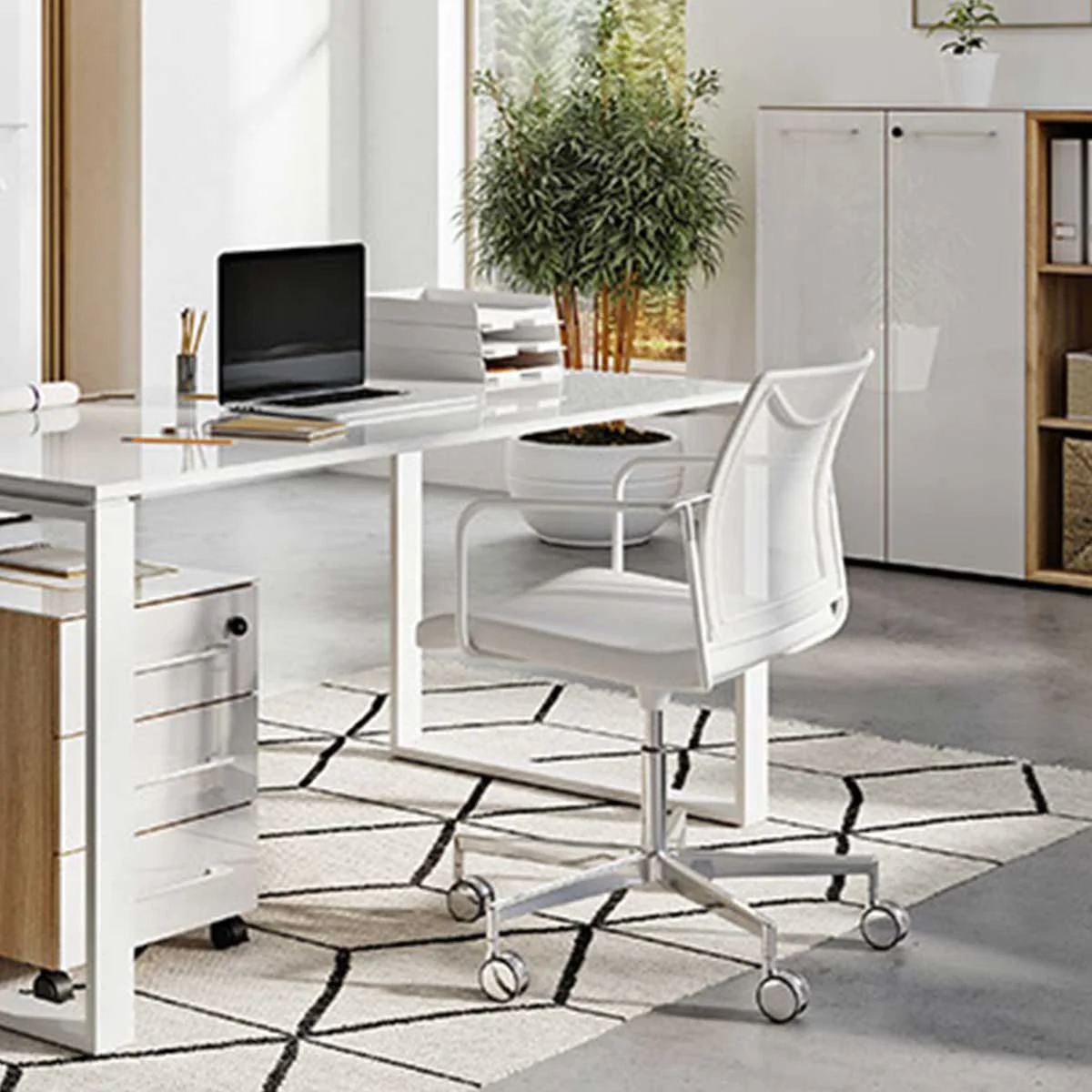 Komplettbüro mit zwei Arbeitsplätzen