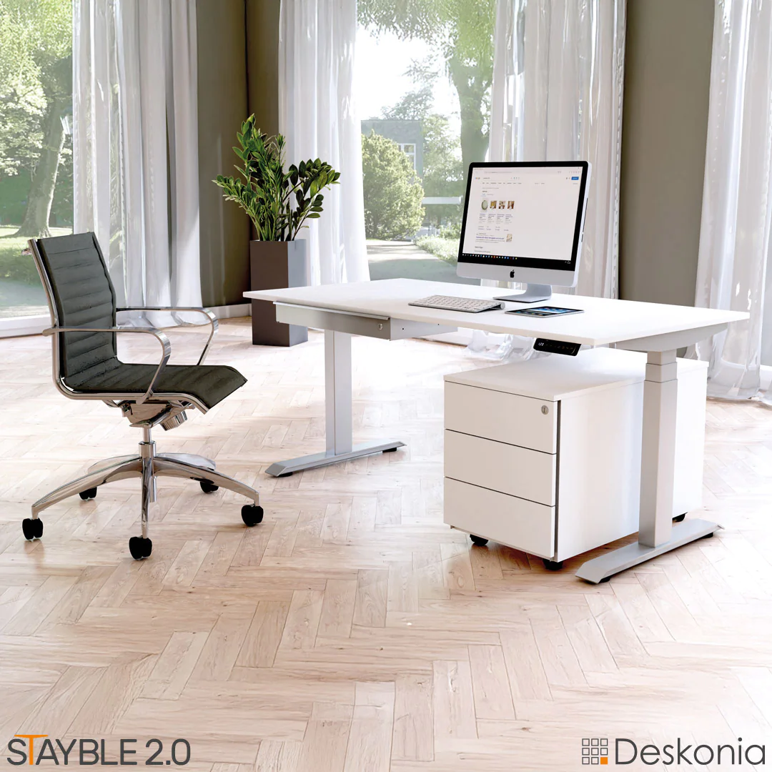 Höhenverstellbarer Schreibtisch Stayble 2.0 in modernem Design für ergonomisches Arbeiten