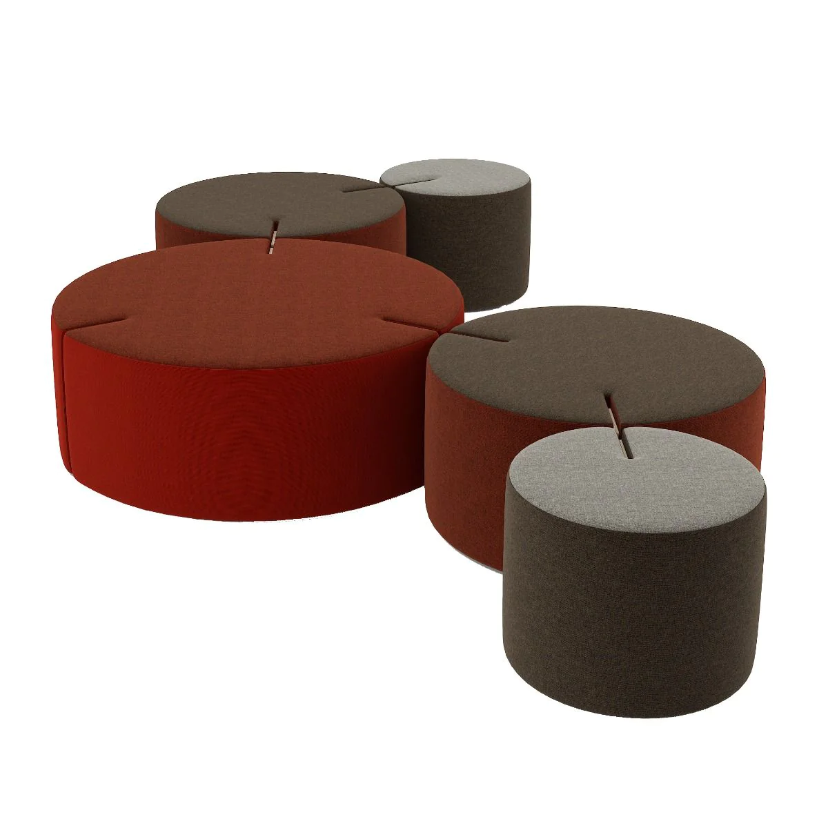 Hocker Tri.ply Pouff Set 1 - NST-TRI-PLY-POUFF-SET-1