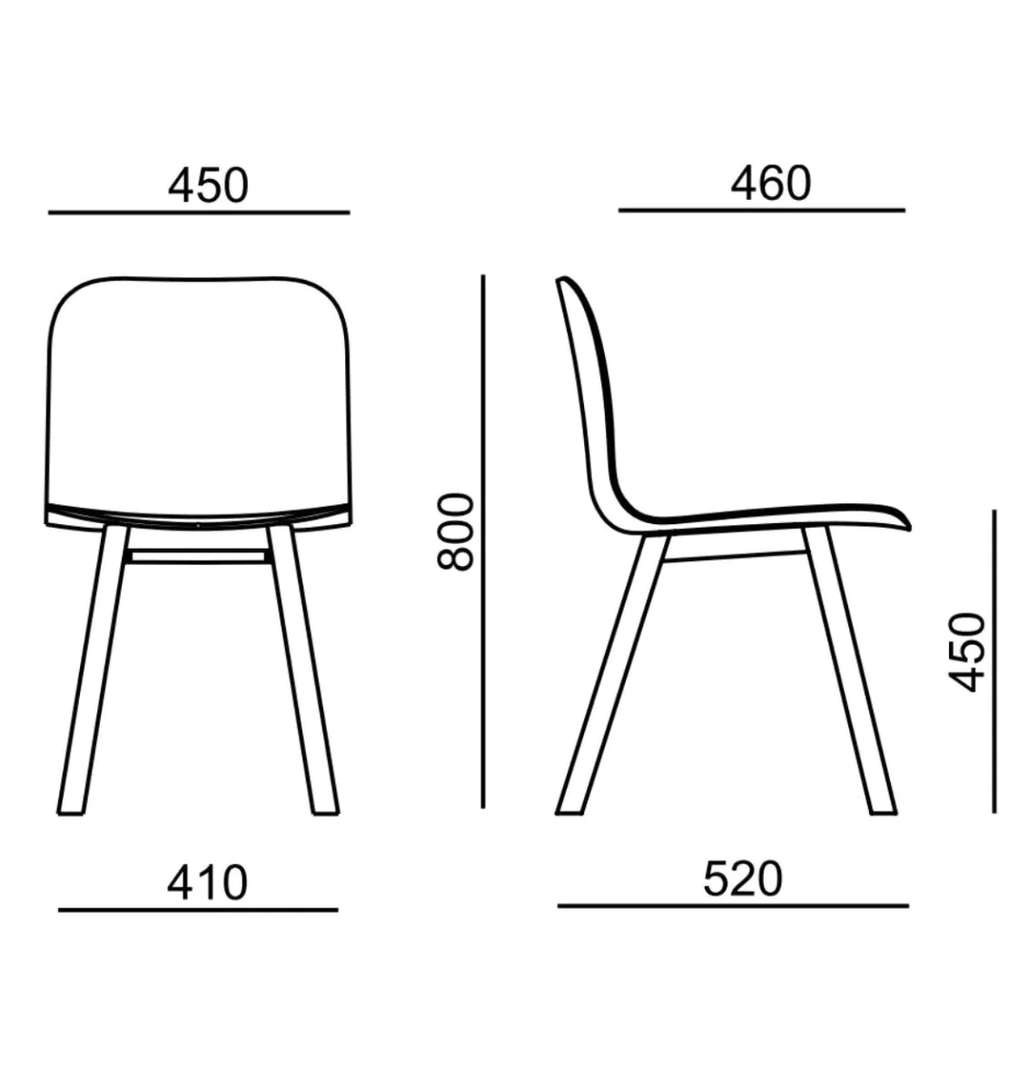 Konferenzstuhl Lambda 4001 4F Holz von RIM - Produktbild 5 von 5