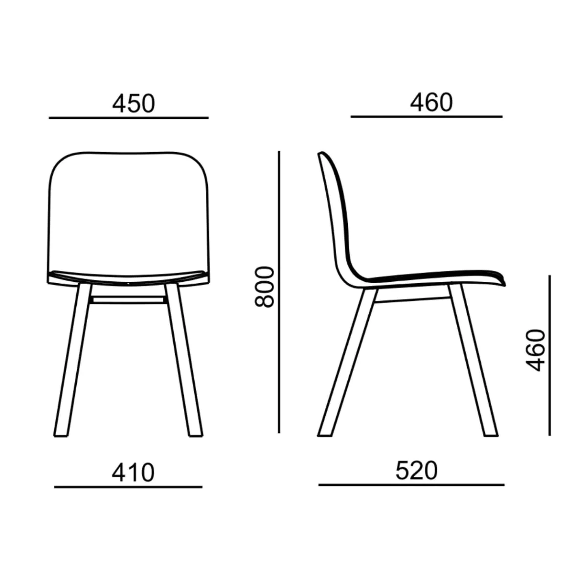 Konferenzstuhl Lambda 4002 4F Holz von RIM - Produktbild 5 von 5