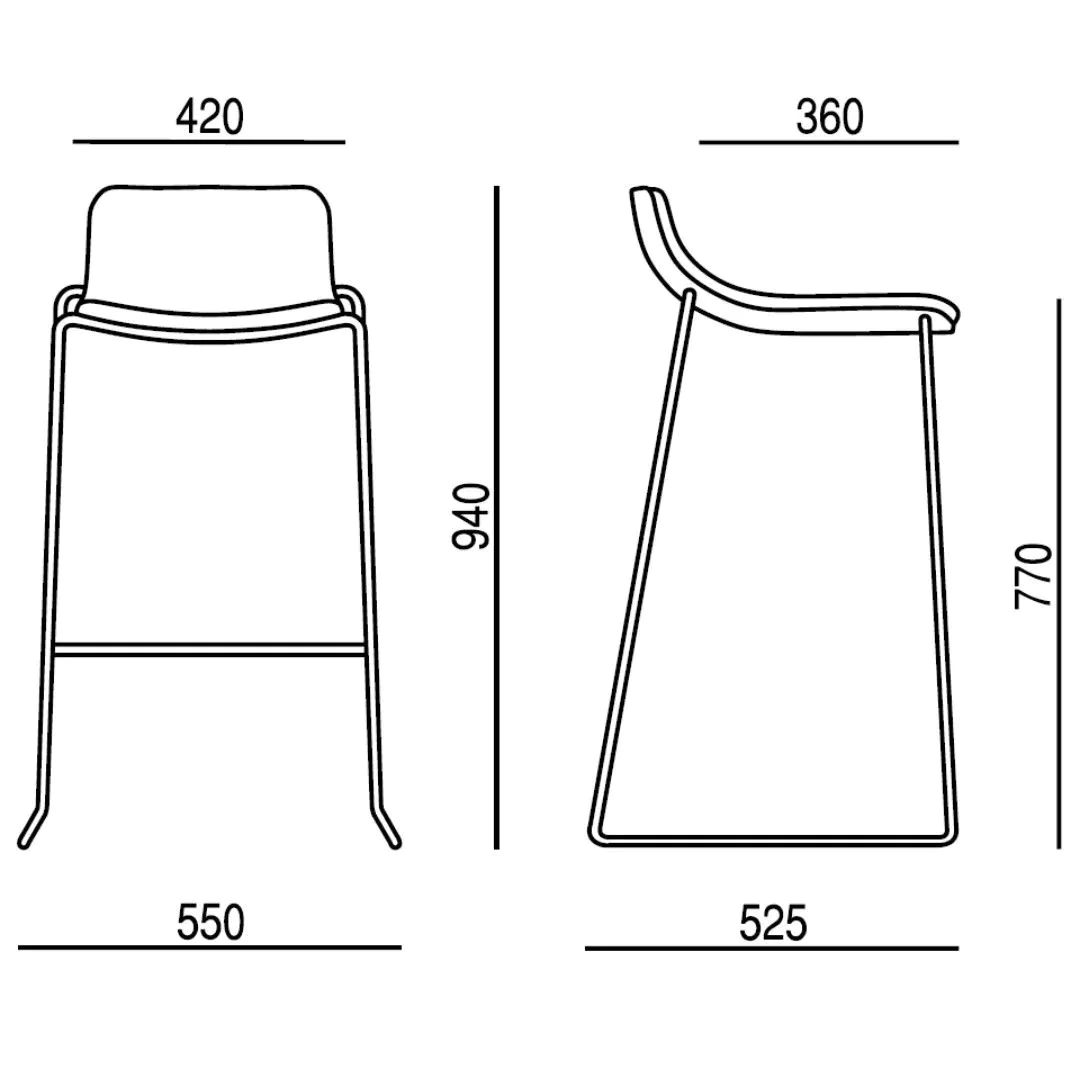 Barhocker Edge Kufe von RIM - Produktbild 4 von 4
