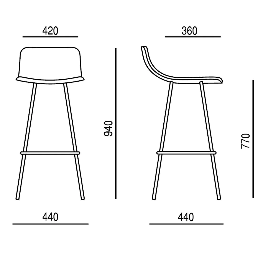 Barhocker Edge H 4F von RIM - Produktbild 3 von 3