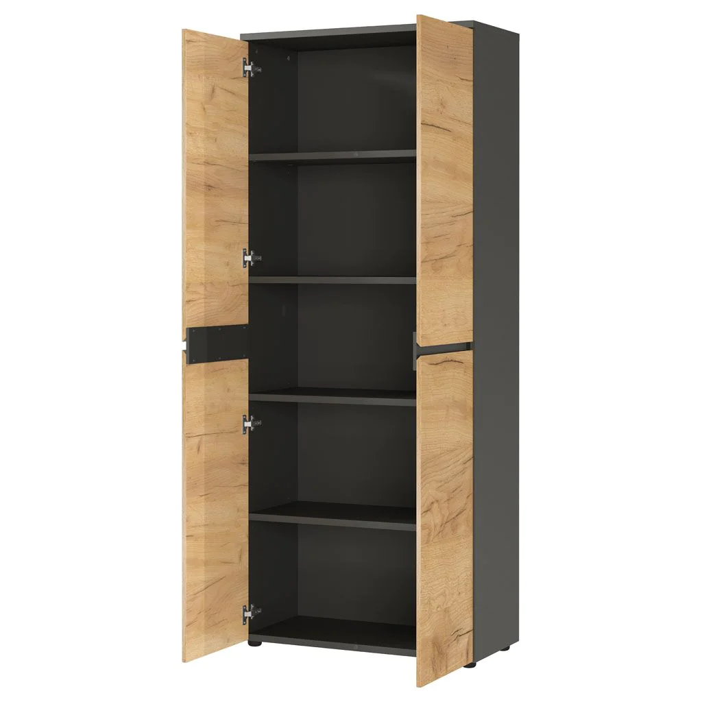 Aktenschrank 4266 Lissabon - Graphit/Navarra-Eiche von BME home - Produktbild 2 von 5