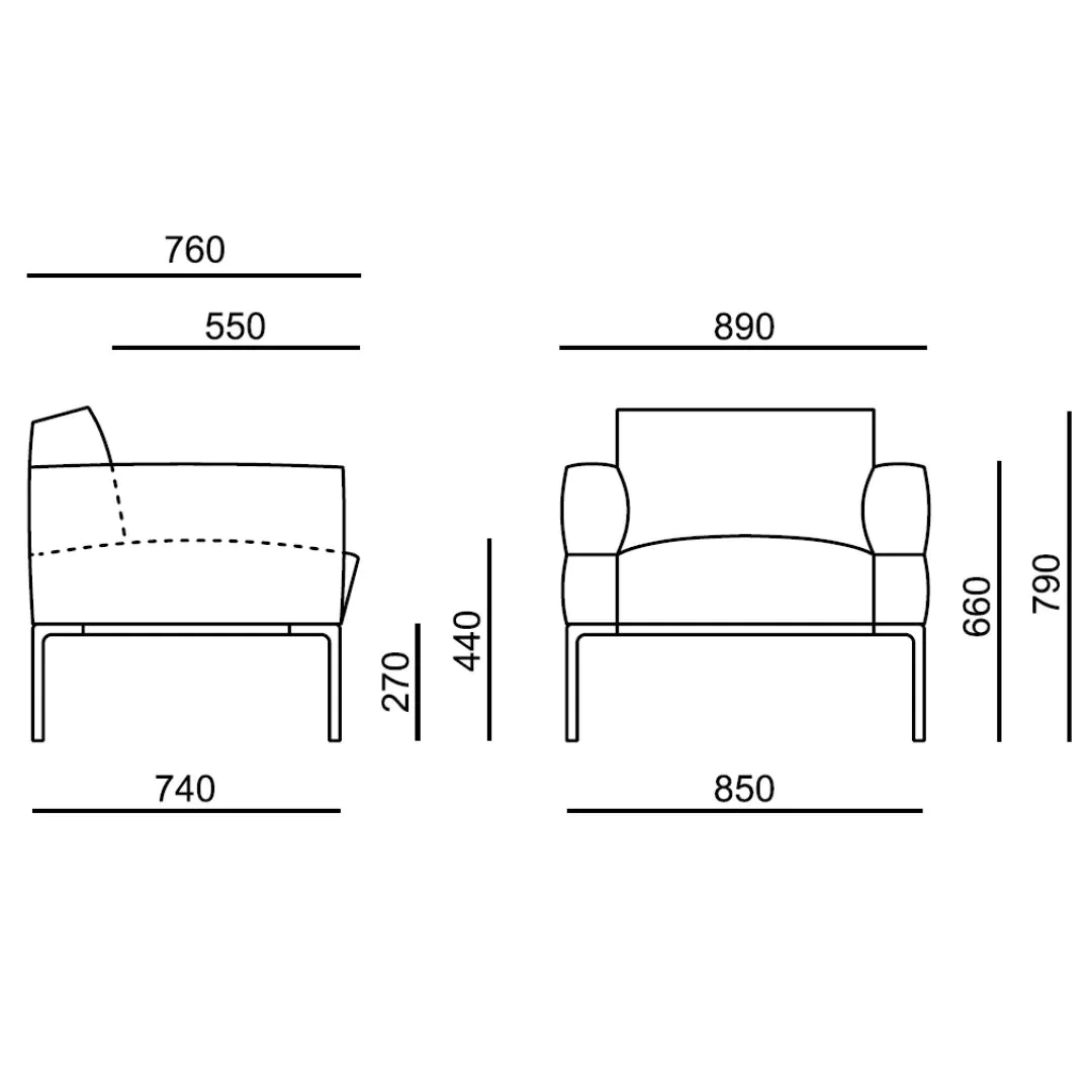 Lounge Sessel Cubix NA von RIM - Produktbild 2 von 2