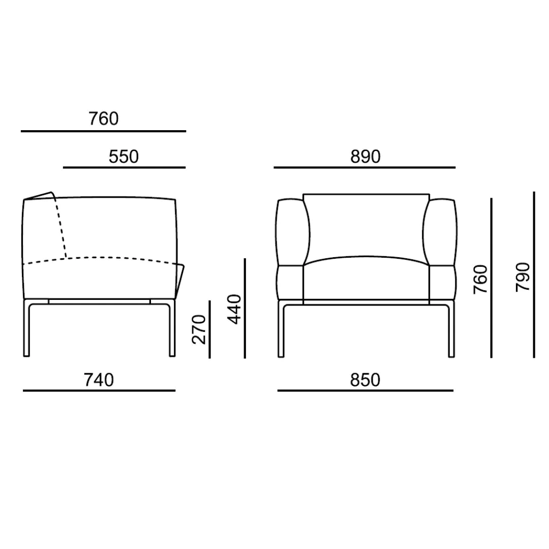 Lounge Sessel Cubix HA von RIM - Produktbild 2 von 2