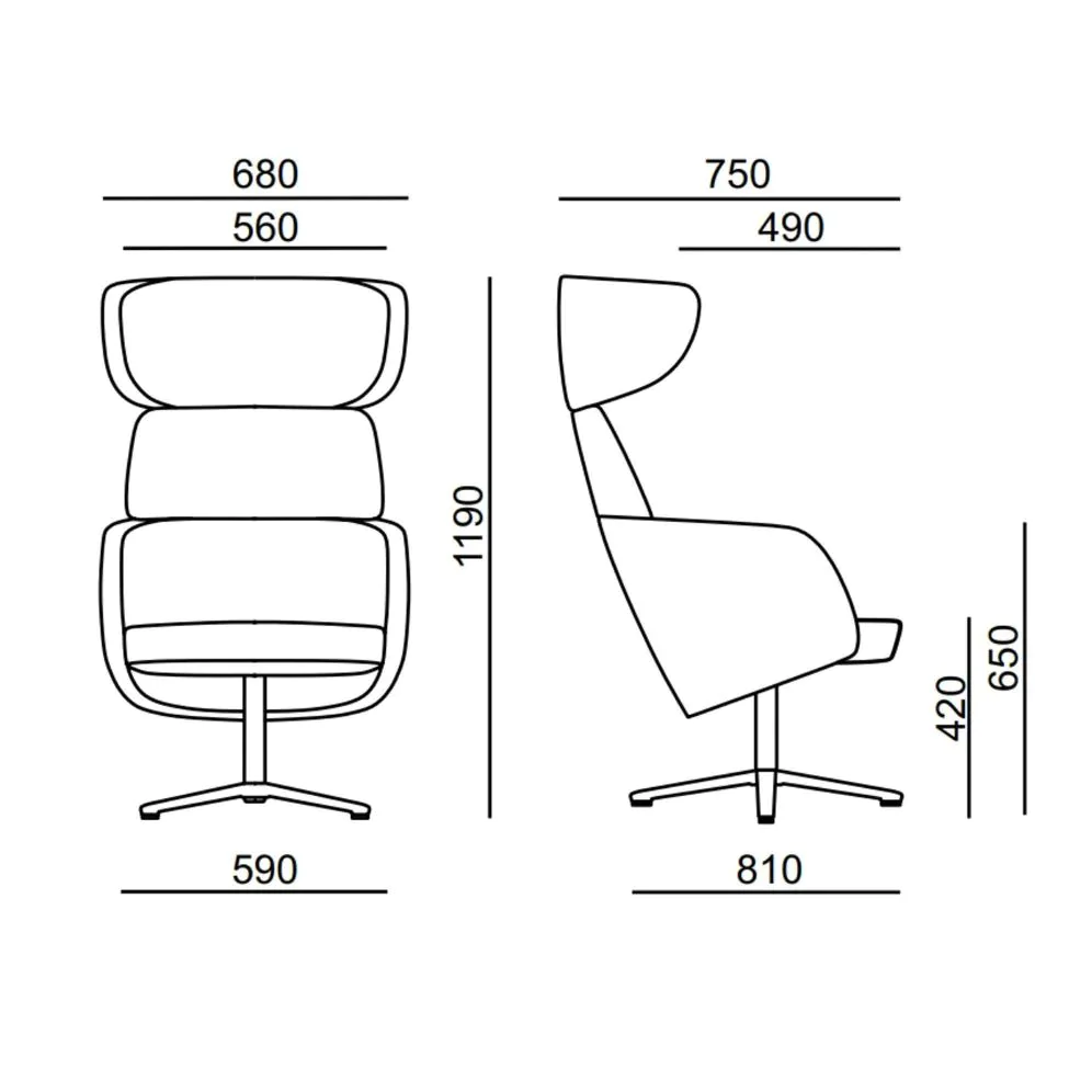 Lounge Sessel Winx Lounge Kreuz von RIM - Produktbild 4 von 4