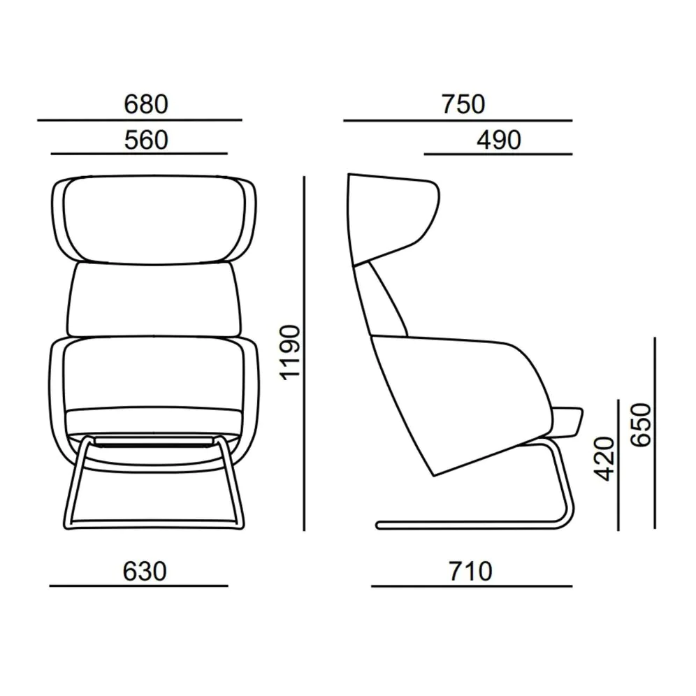 Lounge Sessel Winx Lounge Kufe von RIM - Produktbild 3 von 3