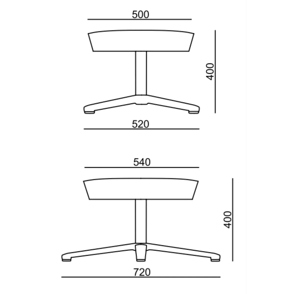 Hocker Winx Lounge Kreuz von RIM - Produktbild 2 von 2