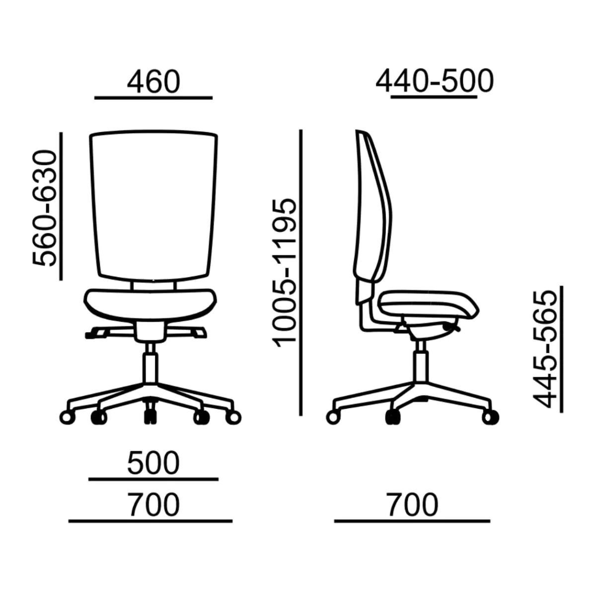 Bürostuhl Anatom 985B - Schiebesitz von RIM - Produktbild 2 von 2