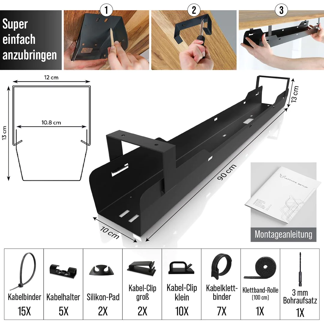 Kabelwanne Stealth beidseitig klappbar von Ultimate Setup - Produktbild 8 von 8