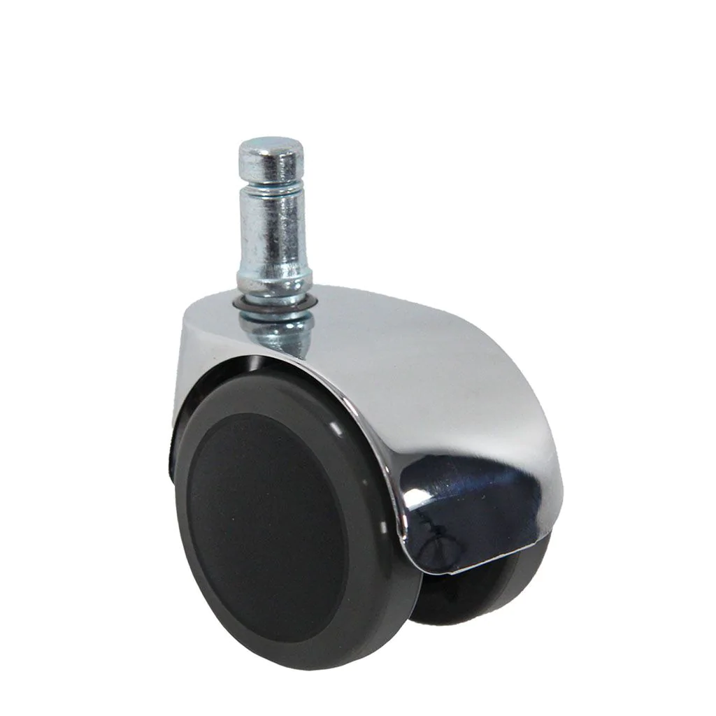 5x Design-Rollen ROLO LUX 11mm 50mm Büro-Stuhl-Rollen für Hartböden Chrom (5er Pack) von HJH - Produktbild 1 von 6