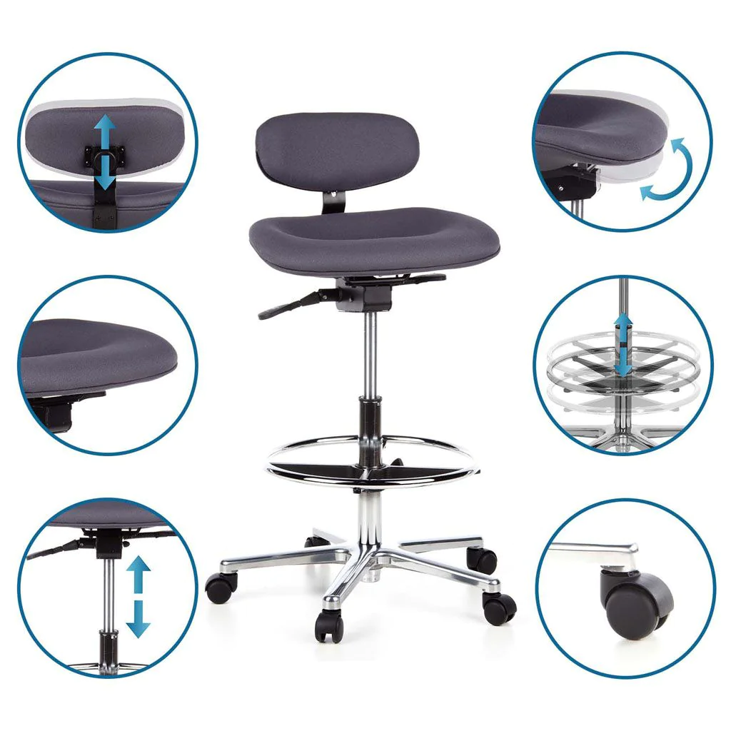 Industriestuhl Clever Lab von HJH - Produktbild 4 von 8
