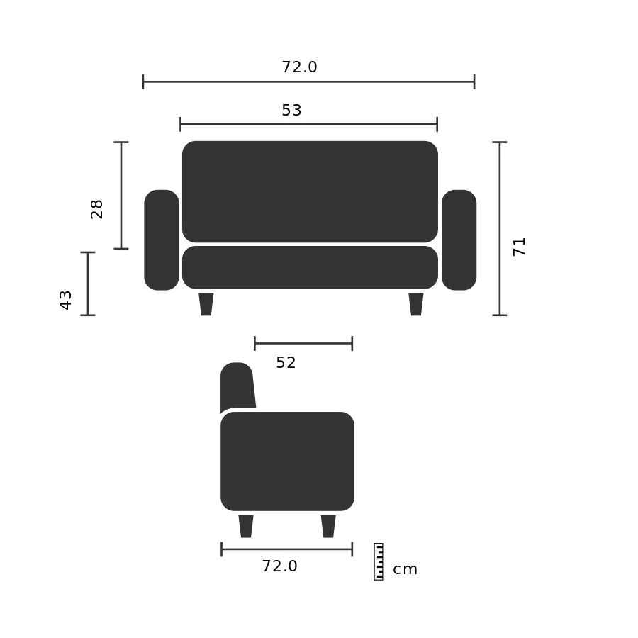 Loungemöbel Levantado 1-Sitzer - Dunkelgrau von HJH - Produktbild 2 von 2