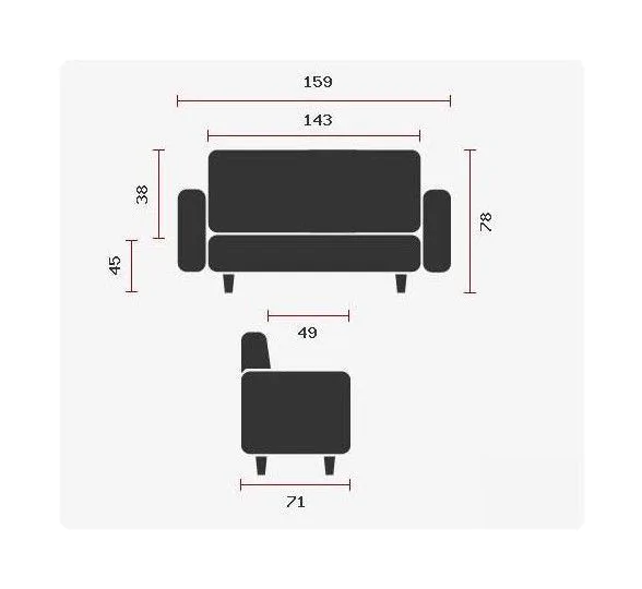 Loungemöbel Antigua Black 3-Sitzer von HJH - Produktbild 2 von 3
