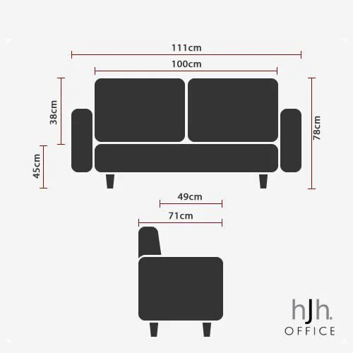 Loungemöbel Antigua Step 2-Sitzer - Schwarz von HJH - Produktbild 3 von 6