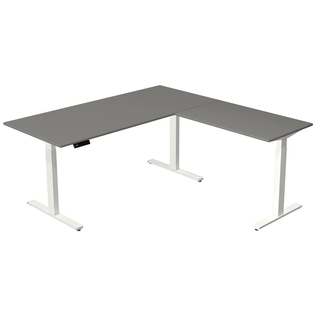 Höhenverstellbarer Schreibtisch Move 3 180 x 180 cm - Graphit/Weiß - KMA-10382112