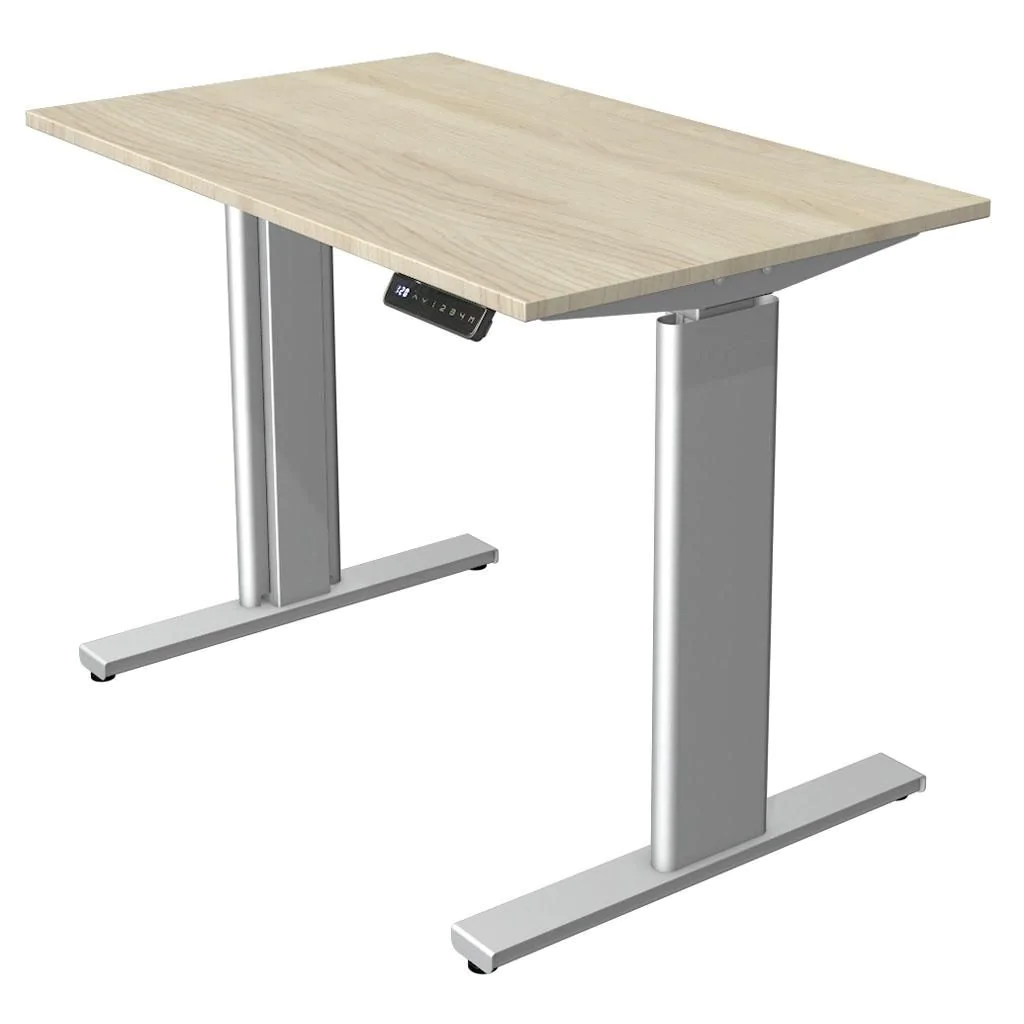 Höhenverstellbarer Schreibtisch Move 3 100 x 60 cm - Ahorn/Silber - KMA-10231250