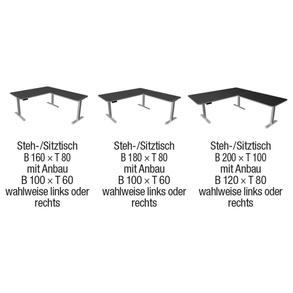 Höhenverstellbarer Schreibtisch Move 3 Premium Eckform von Kerkmann - Produktbild 6 von 6