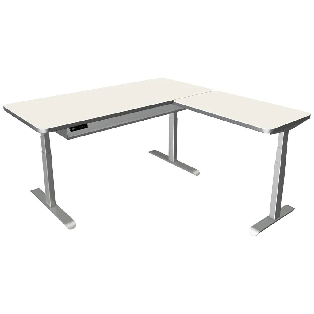 Höhenverstellbarer Schreibtisch Move 4 Premium 180 x 180 cm - Weiß/Silber - KMA-10320910